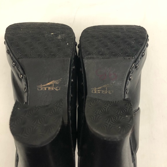 DANSKO Sz 40 Leather Heel Clog Mules - Picture 13 of 14